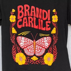 Brandi Carlile Concert T-shirt Butterfly Size S-5XL Black SD03