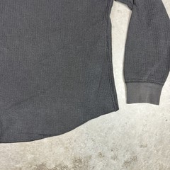 Buck Mason T Shirt Mens Small Black Faded Thermal Ribbed Preowned