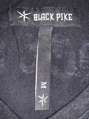 Black Pike men’s all seasons T shirt graphic printed black red white M cott blen