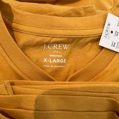 NWT J. Crew Men’s Dried Saffron Gold Washed Jersey Crewneck Tee – SIZE LARGE