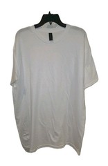 Gildan Heavy Cotton Crew Neck T-Shirt Blank Tee Short Sleeve White Size XL