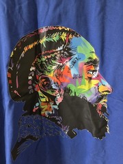 Blue Men’s Crew Neck Short Sleeve Nipsey Hussle Graphic Portrait Tee XL 0254