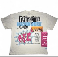 Civil Regime Bleach Ichigo Kurosaki Roses From Concrete Oversized Tee – Size M