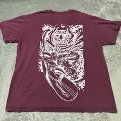 2020 RARE MF DOOM Double Sided Burgandy Shirt Mens Size XL (23×27)