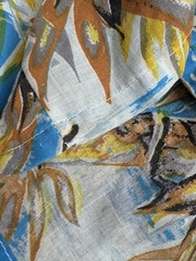 Vtg 60s 70s Weldon Hawaiian Print Mens Shirt Pajama Sz L/XL