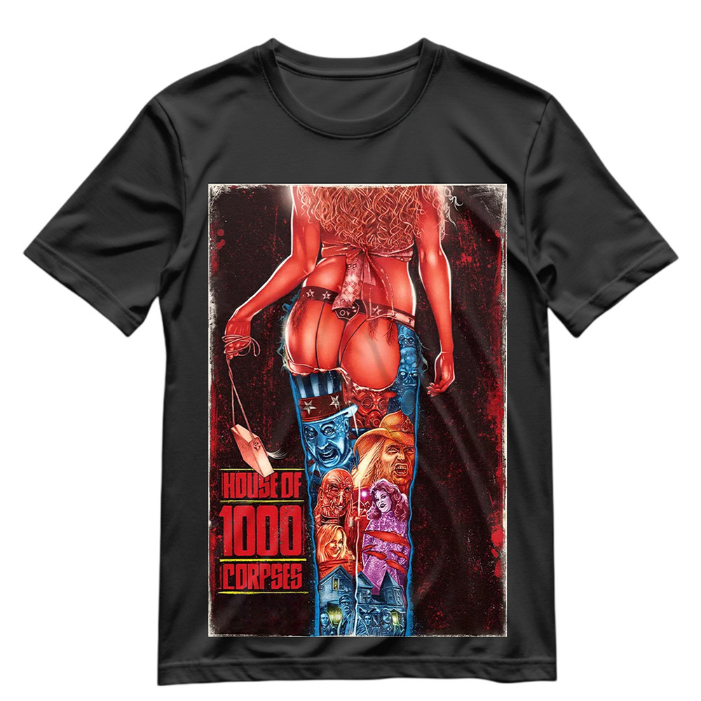 House of a 1000 Corpses T Shirt Rob Zombie Movie Shirt S-3XL Captain Spaulding
