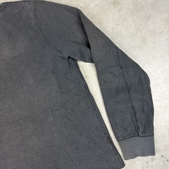 Buck Mason T Shirt Mens Small Black Faded Thermal Ribbed Preowned