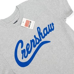 The Marathon Clothing Crenshaw T-Shirt Gray Blue Script Small S Nipsey Hussle