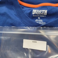 Duluth Trading Men’s XL Blue 1/4 Buttons T-Shirt