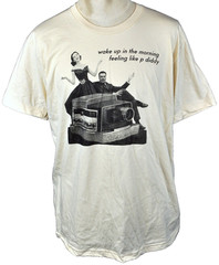 P Diddy Slides IC Tech Mens T-Shirt size XL Wake Up Feeling Like Retro Projector