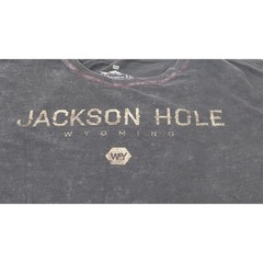 Premium 51 T-Shirt Mens XXL Gray Jackson Hole Wyoming Acid Wash Cotton