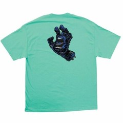 Santa Cruz SCREAMING HAND SPLATTER Skateboard T Shirt CELADON