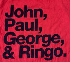 Official 2005 The Beatles -John Paul George & Ringo- Rockstars Red Shirt MEDIUM
