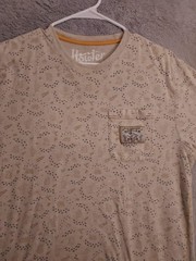 Howler Bros Shirt Mens Large Southwestern Graphic Geometric Tan Crew Neck EUC L