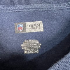 Vintage NFL Team Apparel Denver Broncos Helmet T-Shirt Mens XL Navy Blue Y2K