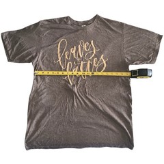 Tultex 241 Charcoal Gray Large “Leaves + Lattes” T-Shirt