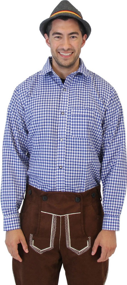 Oktoberfest German Bavarian Trachten Costume Plaid Shirt