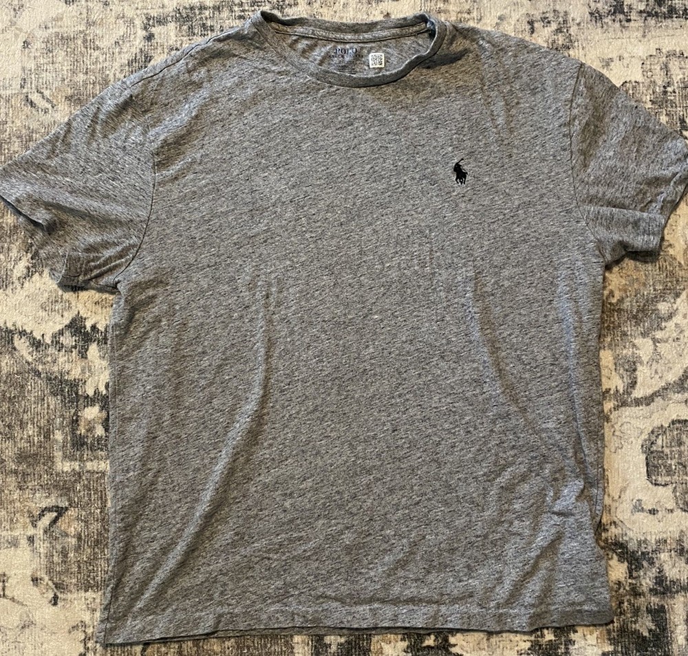 Men’s Polo Ralph Lauren Classic Fit Short Sleeve Tee Shirt Medium Marled Gray