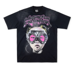 Hell Vintage star T-Shirt Girl Washed Water Made Old Style Short Sleeve T-shirt