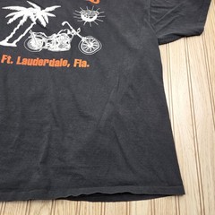 vtg 3D Emblem Shirt 2X Cycle Lab Ft. Lauderdale FL Biker Pin-Up Shirt Ass USA HD