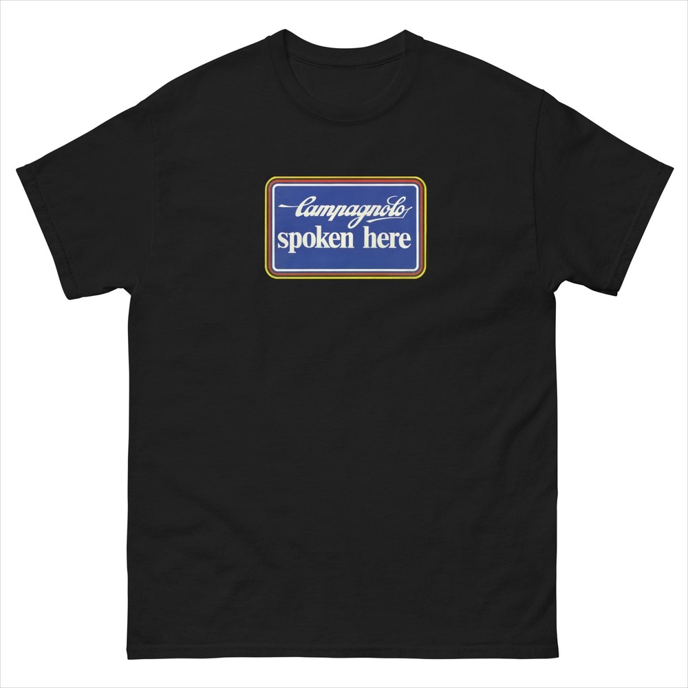 campagnolo spoken here logo t shirt cycling tee