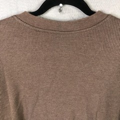 KingSize Thermal Waffle Henley Shirt Mens Big 2X Brown Long Sleeve Casual