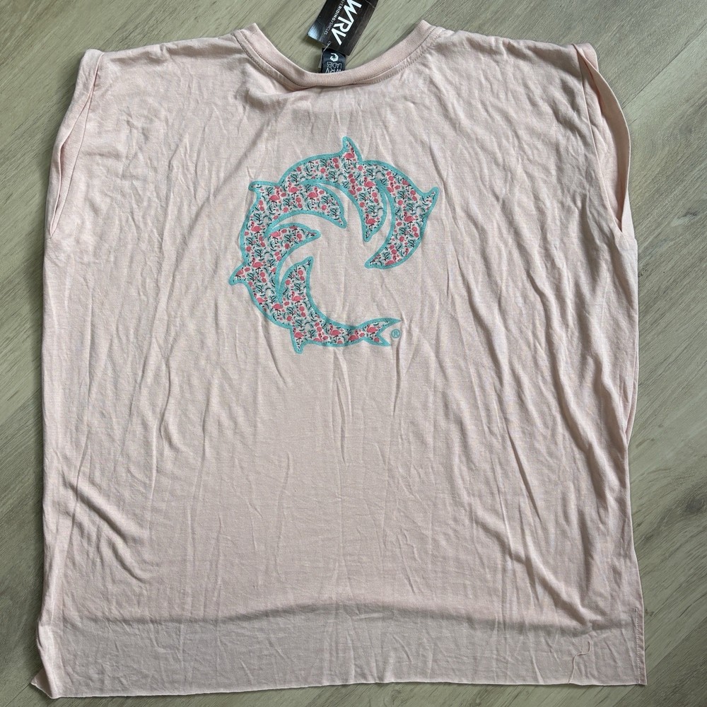 Wave Riding Vehicles WRV WOMENS Capped Sleeve Surf T-Shirt Made In USA NWT XL