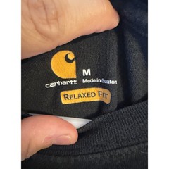 Carhartt Shirt Mens M Relaxed Black Short Sleeve Work Cotton Tee Casual Loose