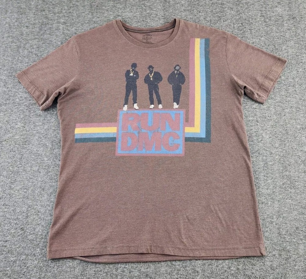 Rockware RUN DMC Shirt Mens Large Rap Hip-Hop Tougher Than Leather Adult A63