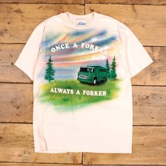 Vintage Hanes T-shirt XL Mens 90s Pink Airbrush Hand Painted USA Single Stitch