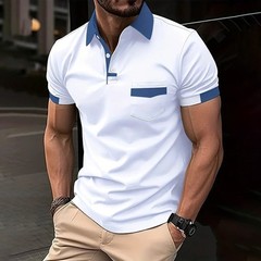 Mens Polo Shirts Short Sleeve Regular Fit Casual Work Golf Designer T Shirt Tops