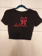 Deftones crop top red glitter deftones baby tee deftones shirt sizes xs to xl