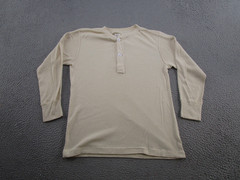 Vintage Military Shirt Henley Cold Weather Type 1 Wool Blend Undershirt Size M