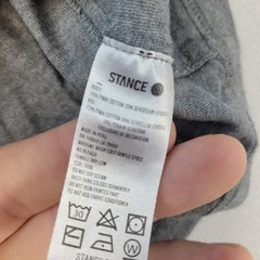 Stance Pocket T-Shirt Mens Medium Gray Butter Blend Pima Cotton SeaCell Lyocell