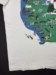 Vintage 90’s California Republic USA Map Art Logo Nature Drawing Color XL White