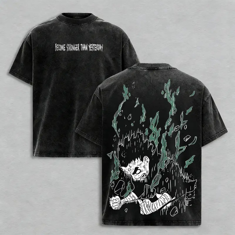Rock Lee Naruto Anime Graphic T Shirt Vintage Streetwear Tee