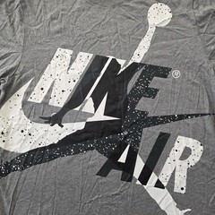 Jordan Jumpman Air Mens T-Shirt Grey Black White Graphic CT6751-093 Large NEW