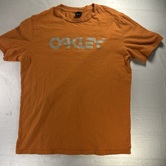 Vintage Oakley Shirt Mens Medium Orange Y2K Original Spellout Logo