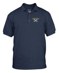 SCOTLAND FLAG Embroidery Embroidered Golf Polo Shirt