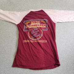Vintage 80s Bruce Springsteen Shirt Mens Small Boss is Back Nebraska Tour Raglan