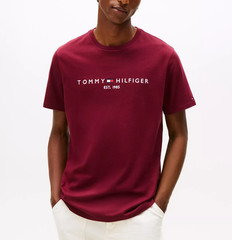 Tommy Hilfiger Men’s Embroidered Logo Regular Fit Crew Neck Jersey T-shirt Tee