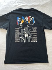 Brooklyn Nets 2021 Big Three Graphic T Shirt Kevin Durant Kyrie Irving Harden L