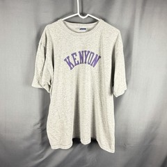 Vintage Champion Kenyon College Heather Gray T Shirt USA Medium 19×24