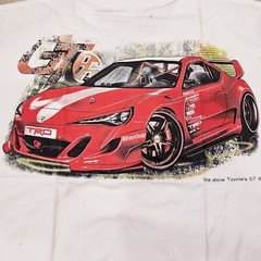 JDM BRZ FRS GR86 T-shirt WHITE XL Subaru Toyota TEE TRD Scion FR-S Imported
