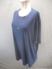 NWT JMierr Size 2XL Mens Blue Short Sleeve Buttons Casual Stretch Top 779