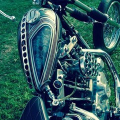 BANDIT wheeled snake bandido outlaw biker chopper frame gas tank vintage