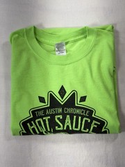 Austin Chronicle Hot Sauce Festival 2019 T-Shirt Lime Green Mens Large Pre-Owned
