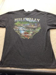 Harley-Davidson Hillbilly Shirt Mens Large Gray Gatlinburg TN Motorcycle Tee