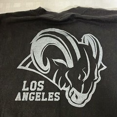 Shaka Wear Super Max Heavy LOS ANGELES RAMS Football Shirt 2XL Black Gold Blue