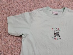 Teddy Fresh Shirt Mens Large Blue Streetwear Embroidered Bear Logo Tee Casual
